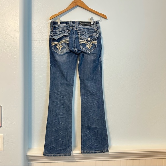 Rock Revival Paula Bootcut Jeans embellished buttons size 28 - Picture 3 of 14